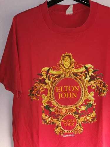 Rock T Shirt × Versace × Vintage Vintage 90s Elton