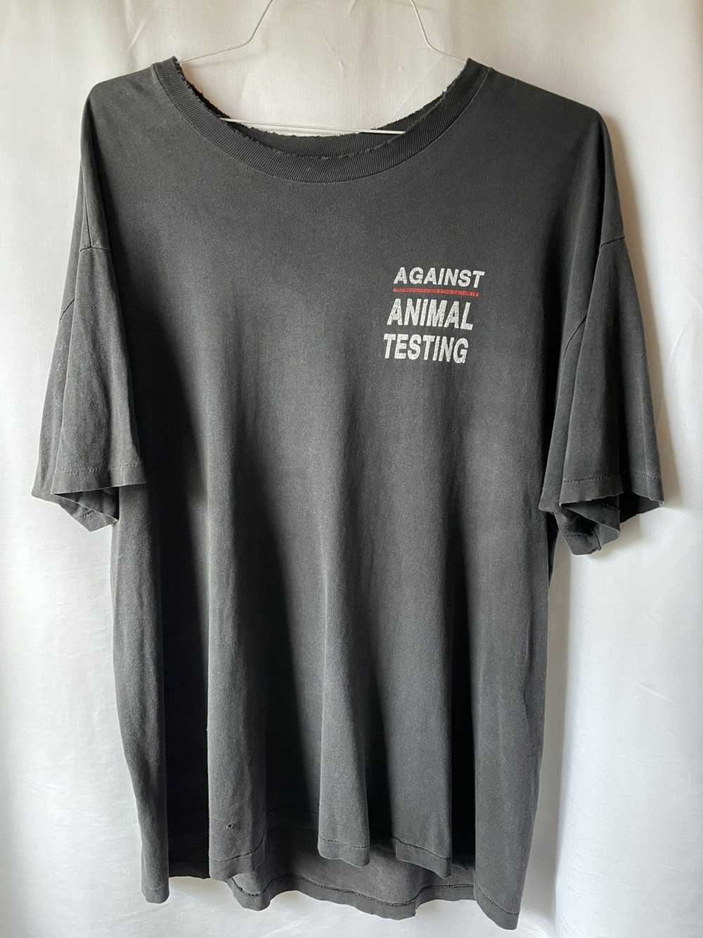 Vintage Vintage “No Animal Testing” print T shirt - image 1