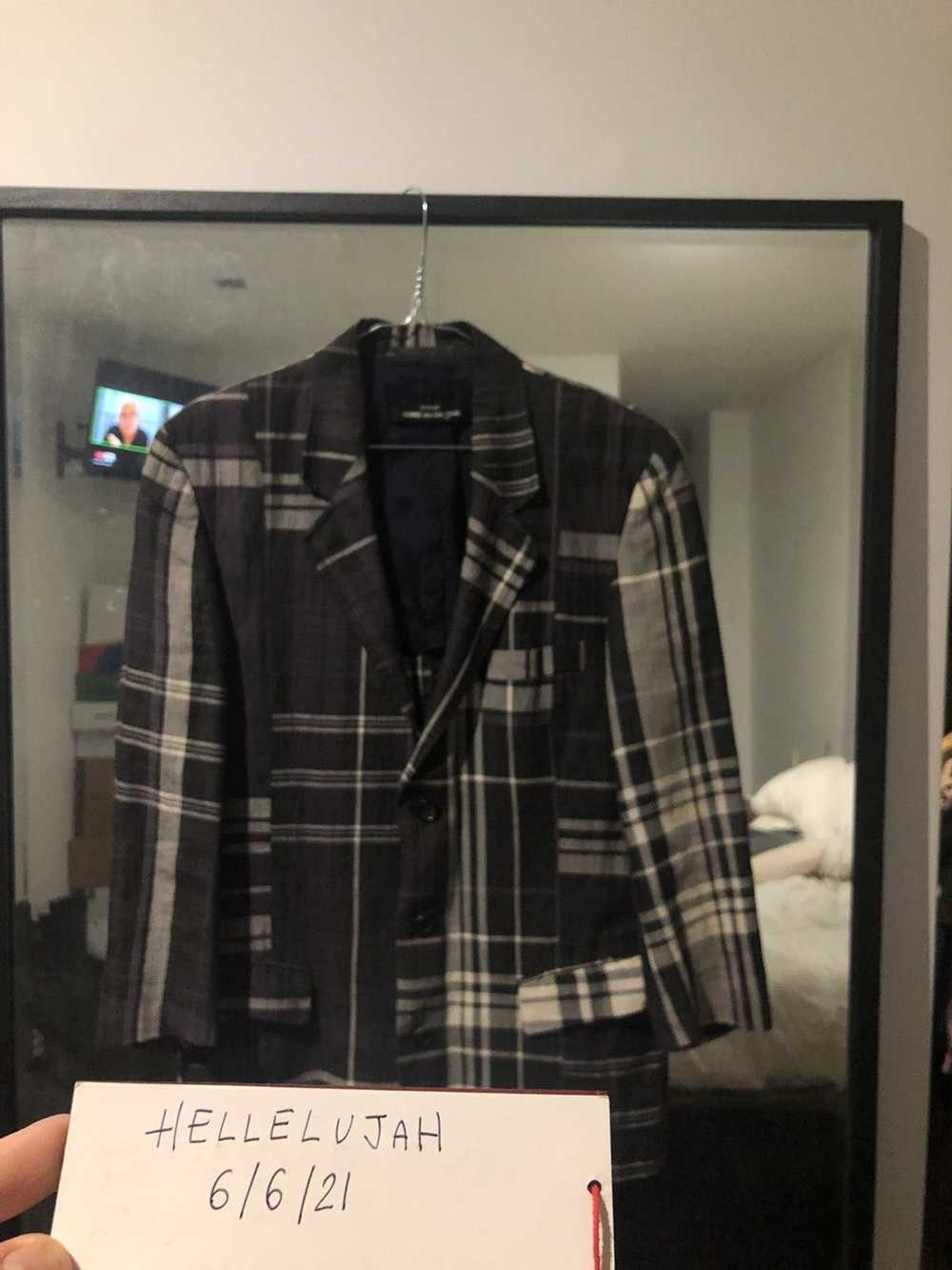 Comme des Garcons Tricot purple tartan blazer - image 2