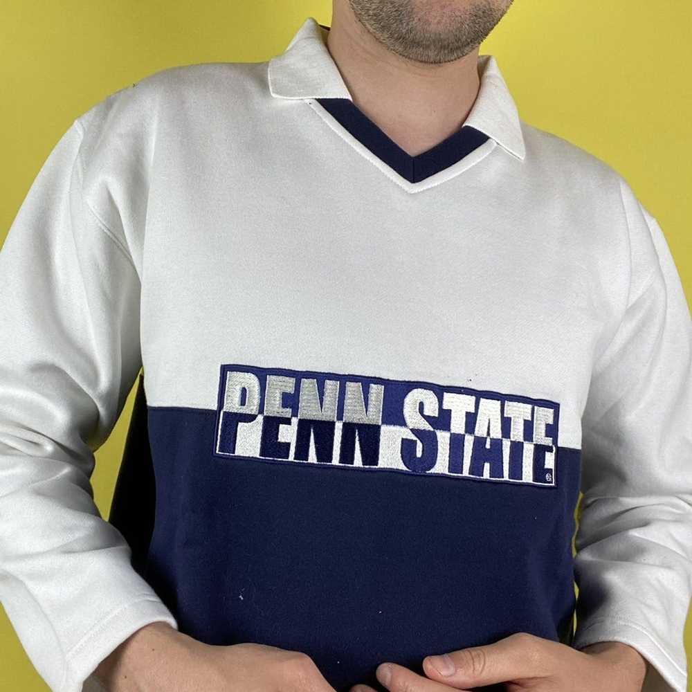 Vintage 90s Deadstock Penn State Collared Sweatsh… - image 2