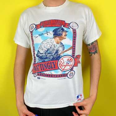 Vintage 80s White MLB New York Yankees Don Mattingly 80s Single