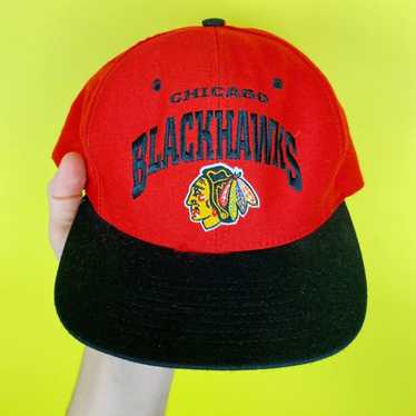 Vintage Chicago Blackhawks Snapback Hat Adjustable 90s NHL 