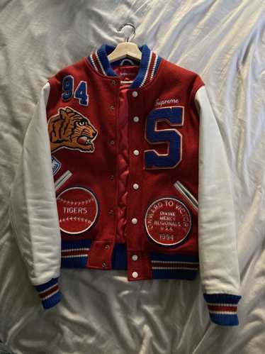 Supreme Tiger Logo Varsity Jacket