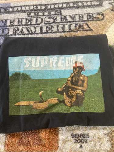 Supreme Black supreme flute tee