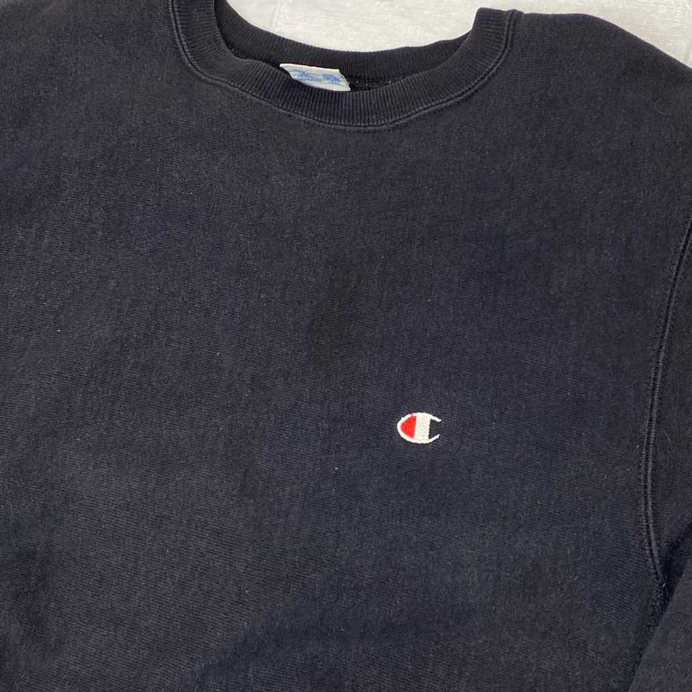 1990s black Champion reverse weave sweatshirt mad… - image 2