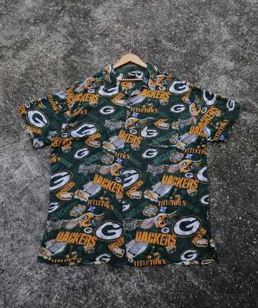 NFL Packers Allover Print Hawaiian Shirt - image 1