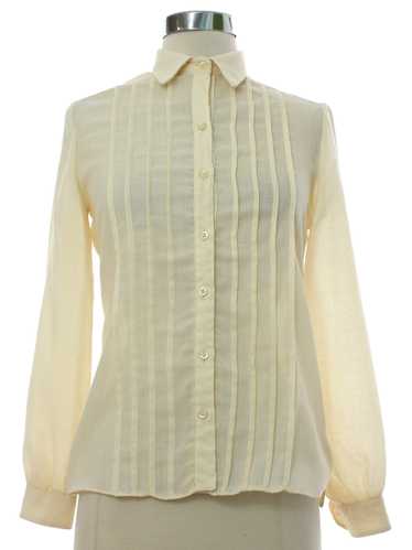 1980's Womens Pleated Secretary Shirt - image 1