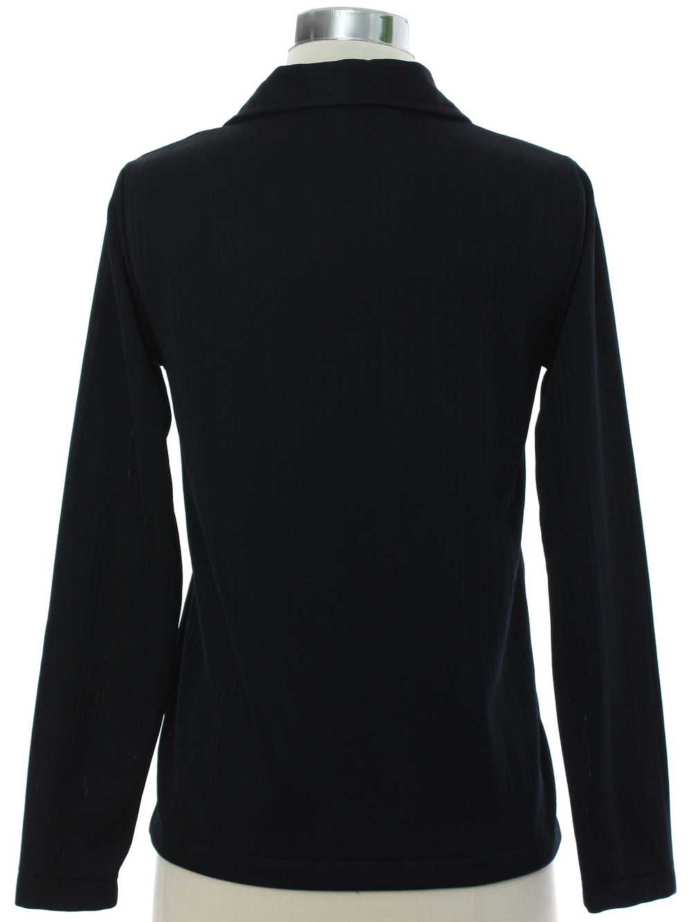 1970's Womens Black Mod Knit Shirt - image 3