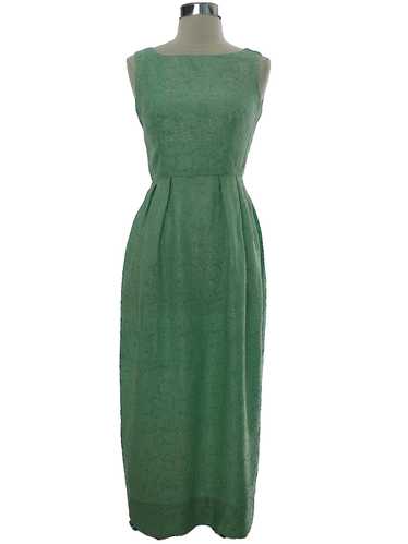 1960's Mod Rayon Blend Maxi Dress