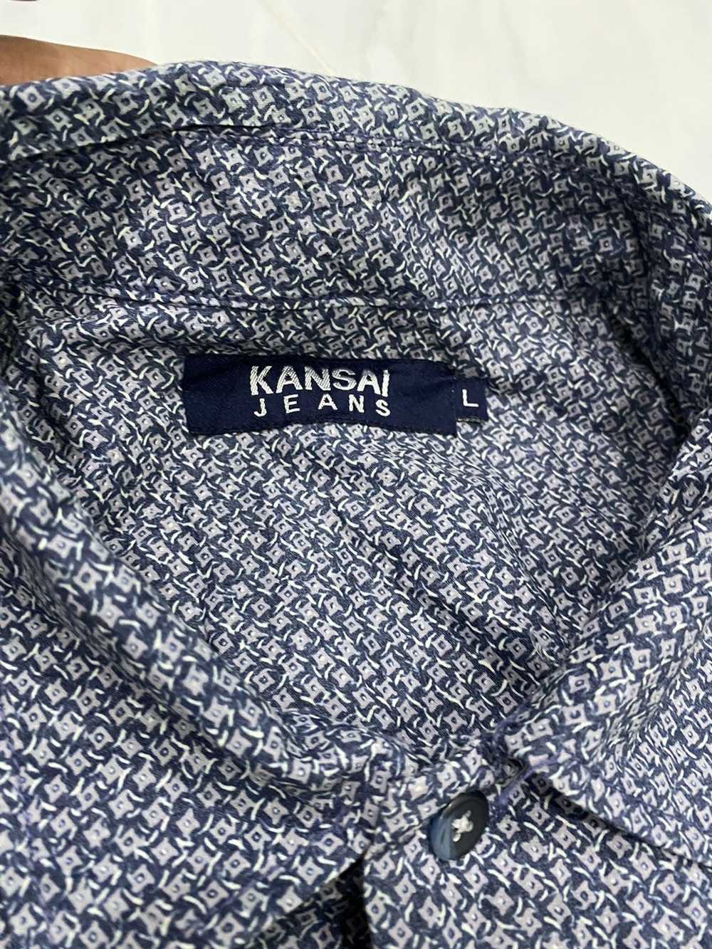 Kansai Yamamoto Vintage Kansai jeans shirt button… - image 2