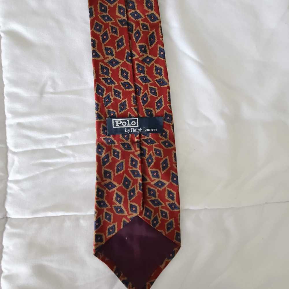 Polo Ralph Lauren Red, Blue, Gold Tie - Gem