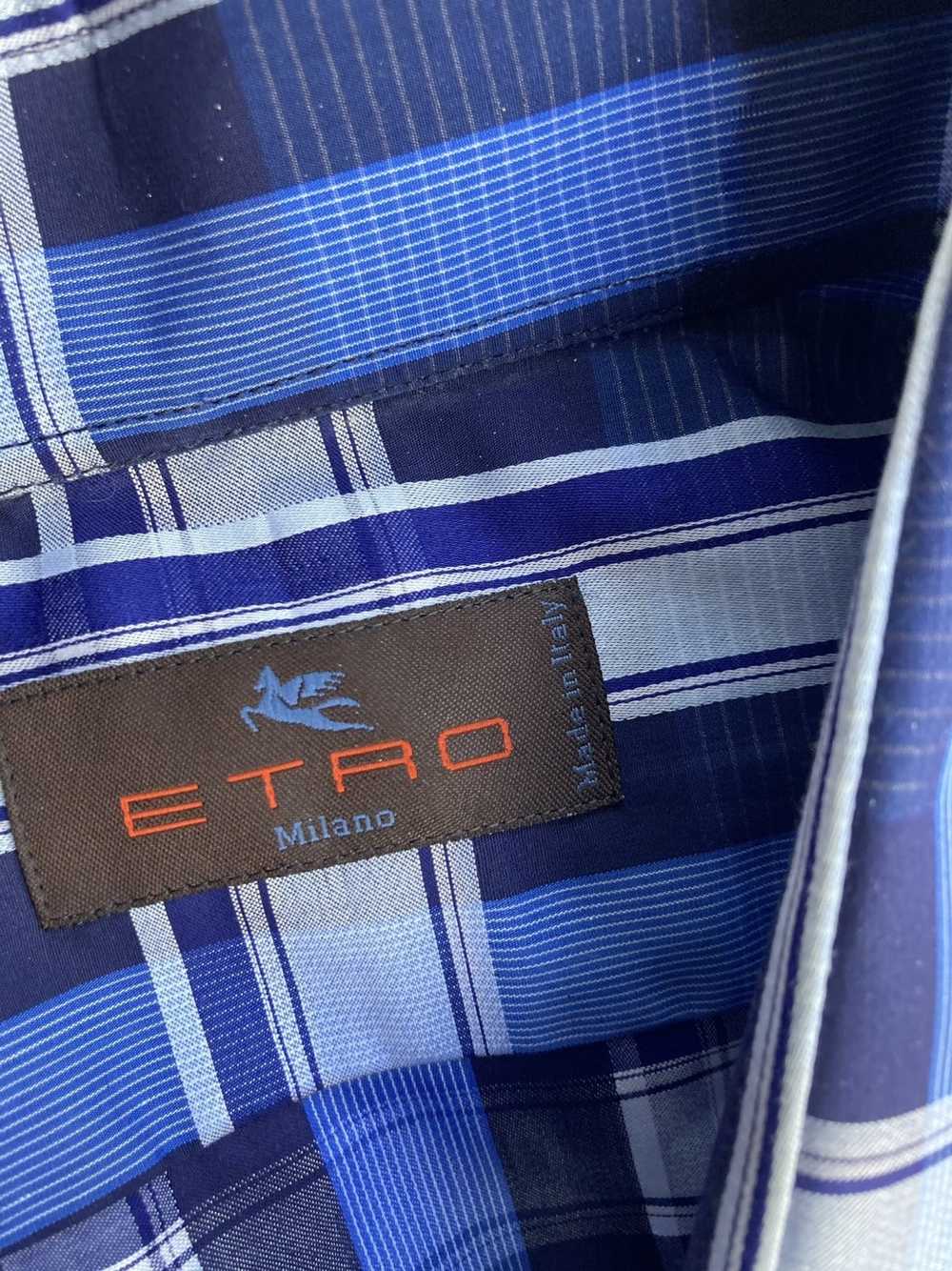 Designer × Etro × Luxury Etro Flannel Pattern But… - image 6