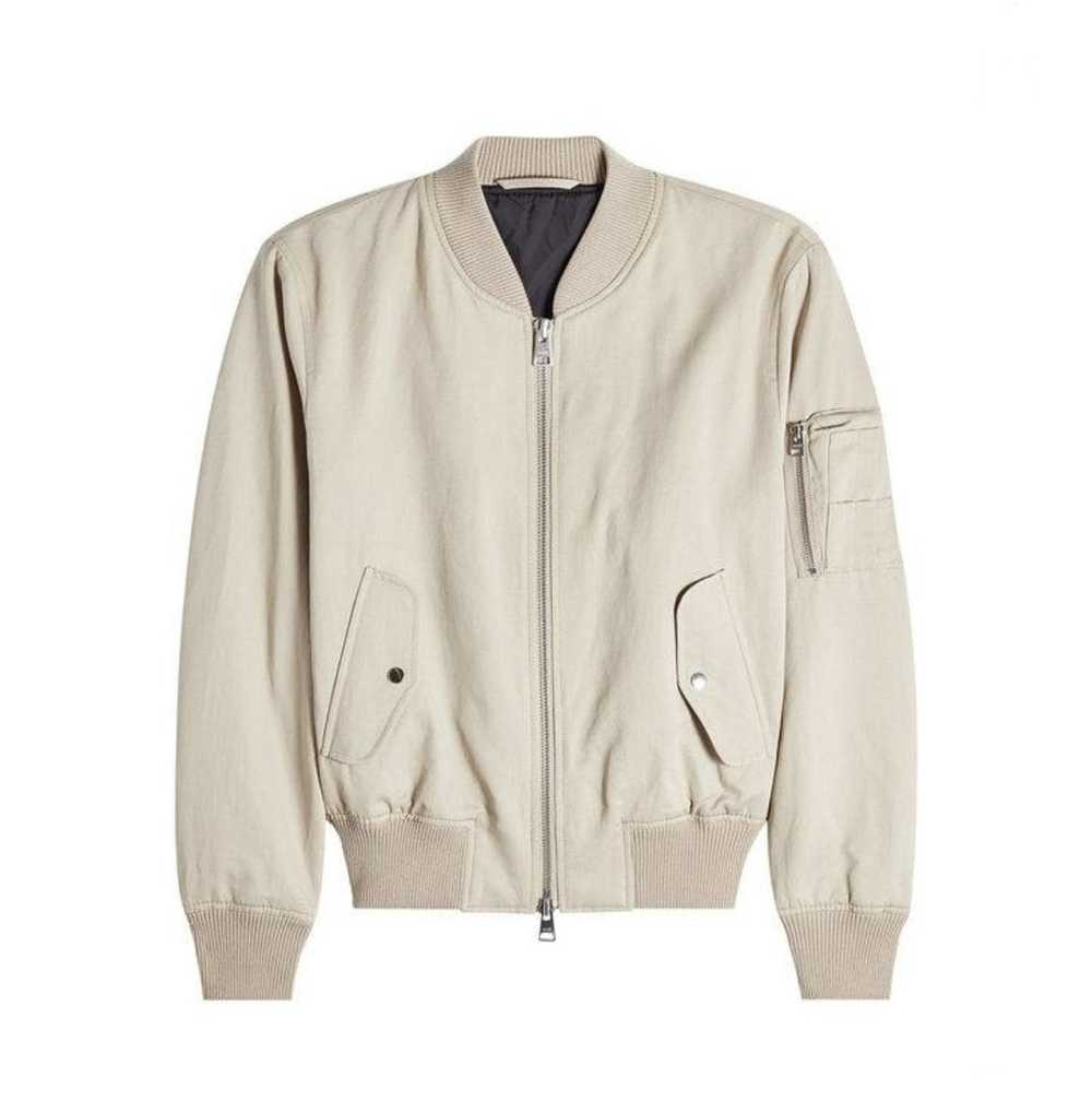 AMI AMI Cotton And Linen Bomber Jacket In Beige - image 1