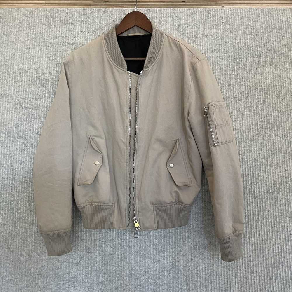 AMI AMI Cotton And Linen Bomber Jacket In Beige - image 2