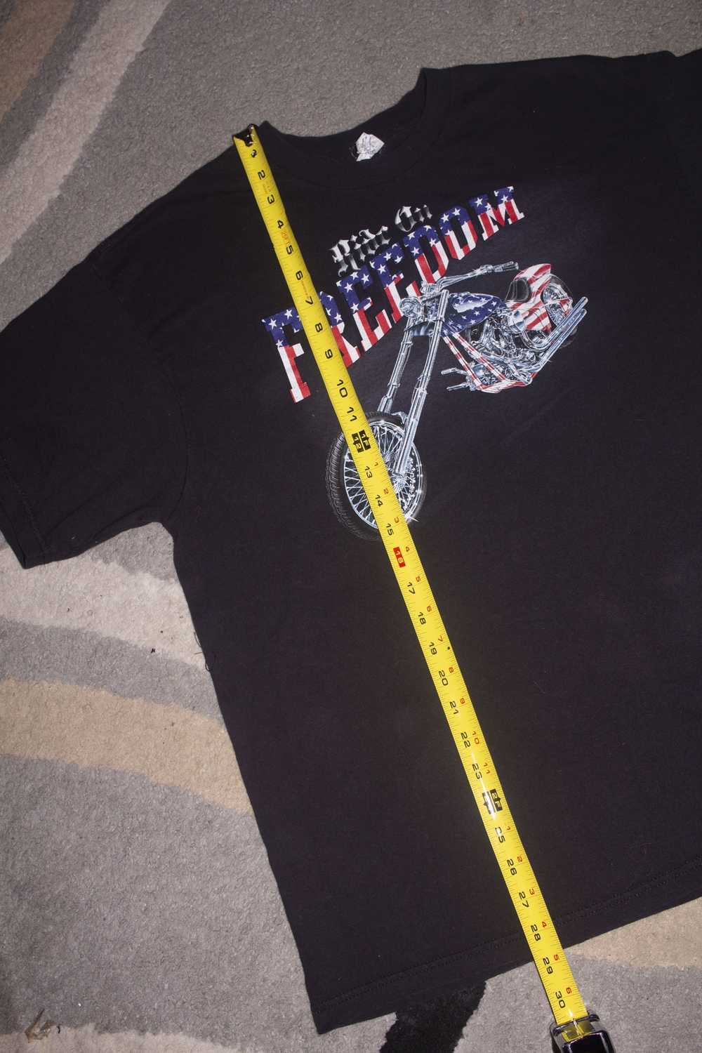 Vintage Y2K American Flag Chopper T-Shirt - image 2