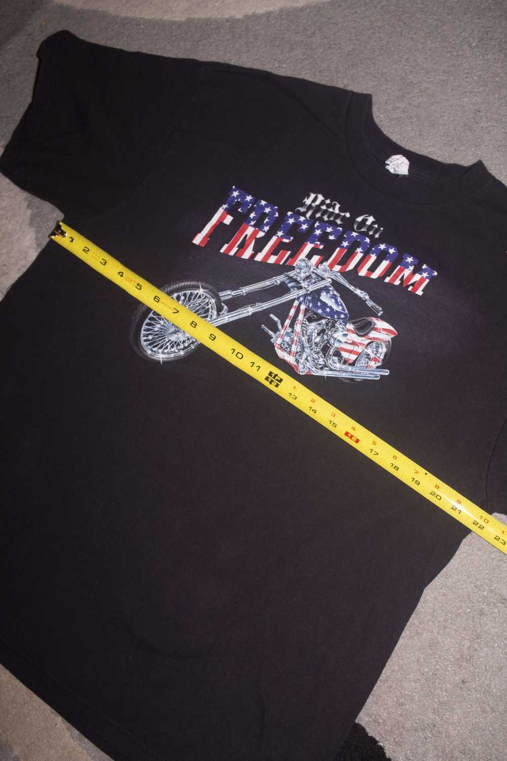 Vintage Y2K American Flag Chopper T-Shirt - image 3