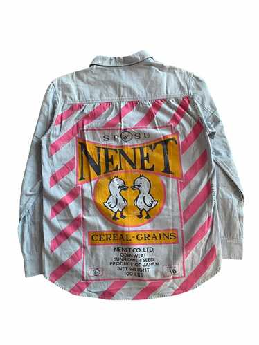 Issey Miyake Ne-Net “Cereal Grains” Button-Up