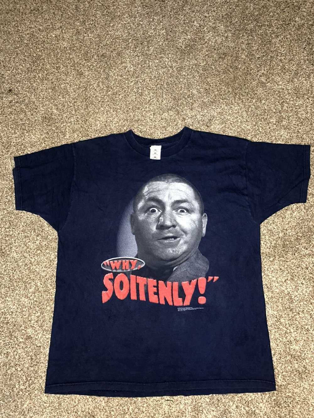 Vintage 90s Three Stooges “Why,Soitenly!” Tee - image 1