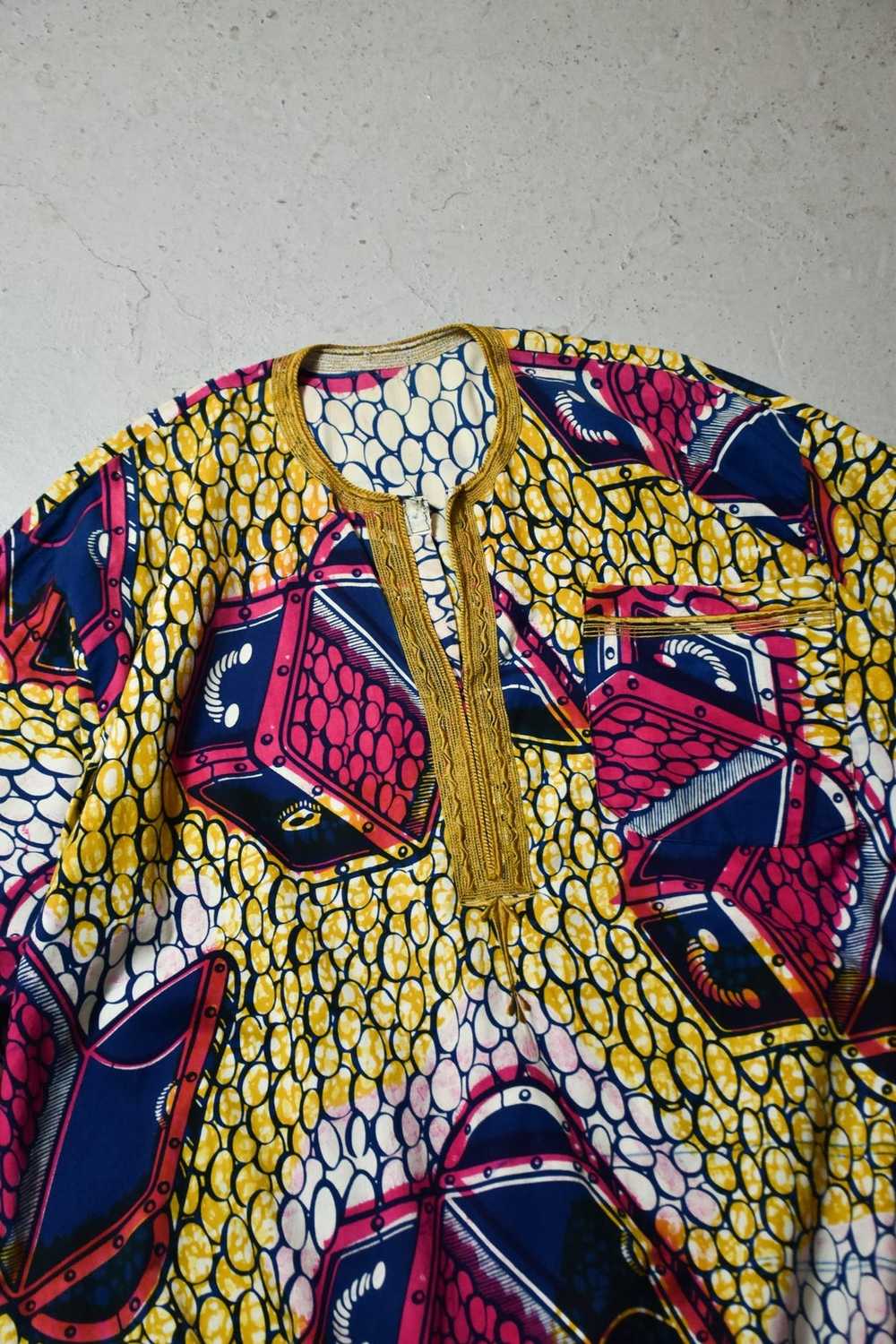 Vintage African Dashiki Tribal Traditional Shirt - image 1