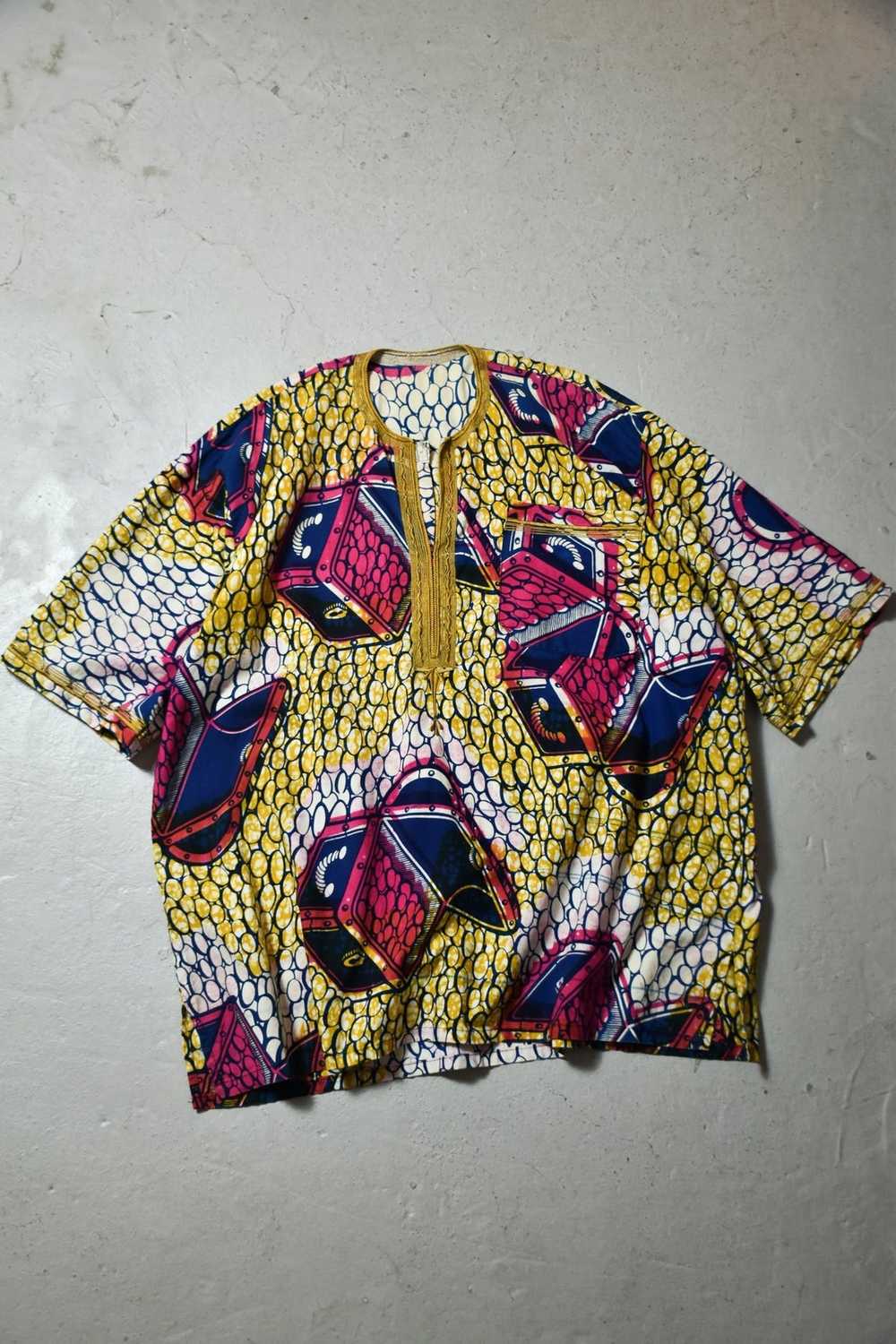 Vintage African Dashiki Tribal Traditional Shirt - image 5