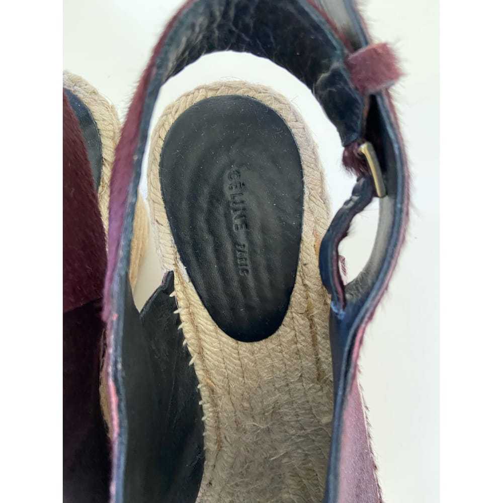 Celine Pony-style calfskin sandals - image 5