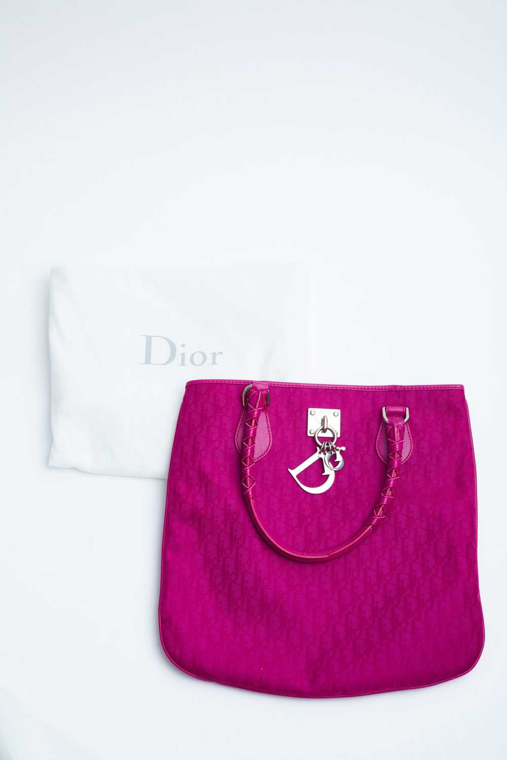 Christian Dior Fuchsia pink monogram logo Dior ch… - image 8