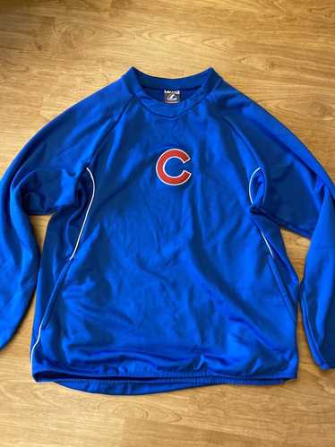 Chicago Cubs Baseball Pocket T Shirt Blue Mens Size XL Majestic