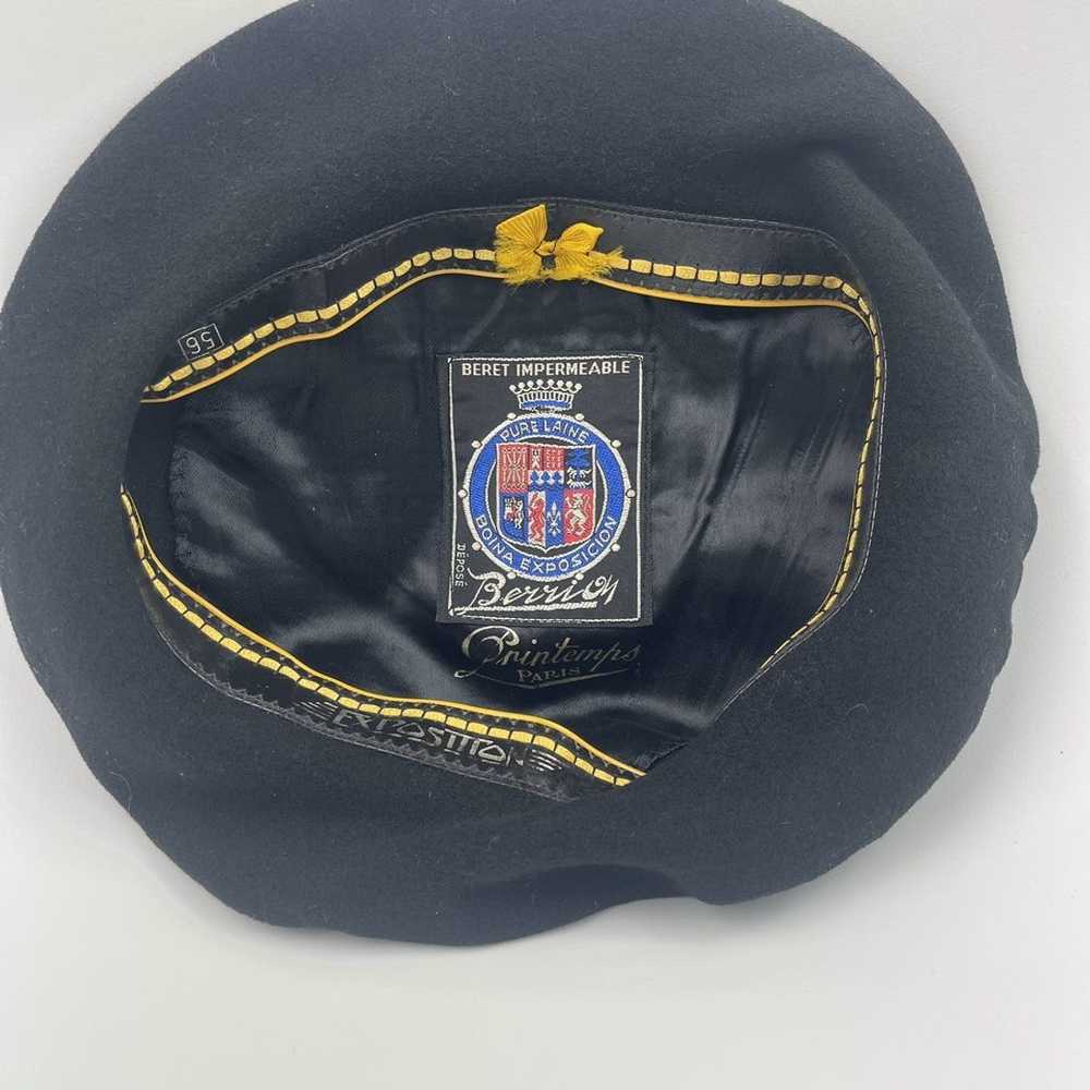 Hat × Military × Rare RARE VINTAGE 1950's Wool Fr… - image 3