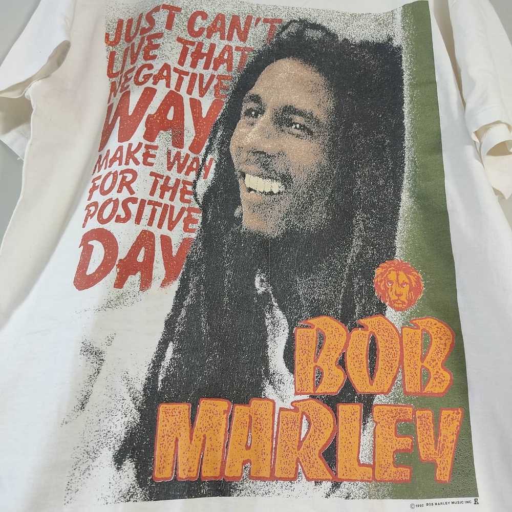 Bob Marley × Rap Tees × Vintage 1992 Bob Marley P… - image 3