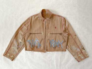 Handmade × Vintage Handmade Cropped Canvas Jacket… - image 1