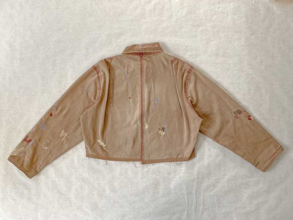 Handmade × Vintage Handmade Cropped Canvas Jacket… - image 2