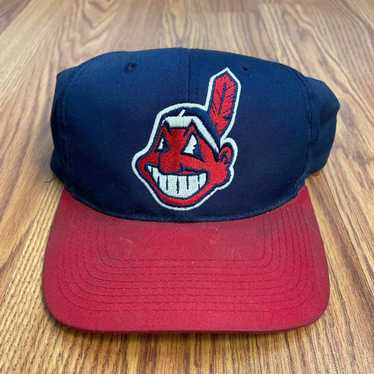  New Era MLB Snapback 9Fifty 950 Cleveland Indians Chief Wahoo  Guardians Adjustable (Adult 47 2Tone) Navy Red : Sports & Outdoors