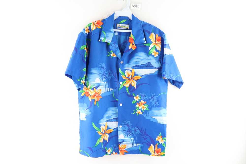 Vintage Vintage 70s Rockabilly Floral Hawaiian Bo… - image 1