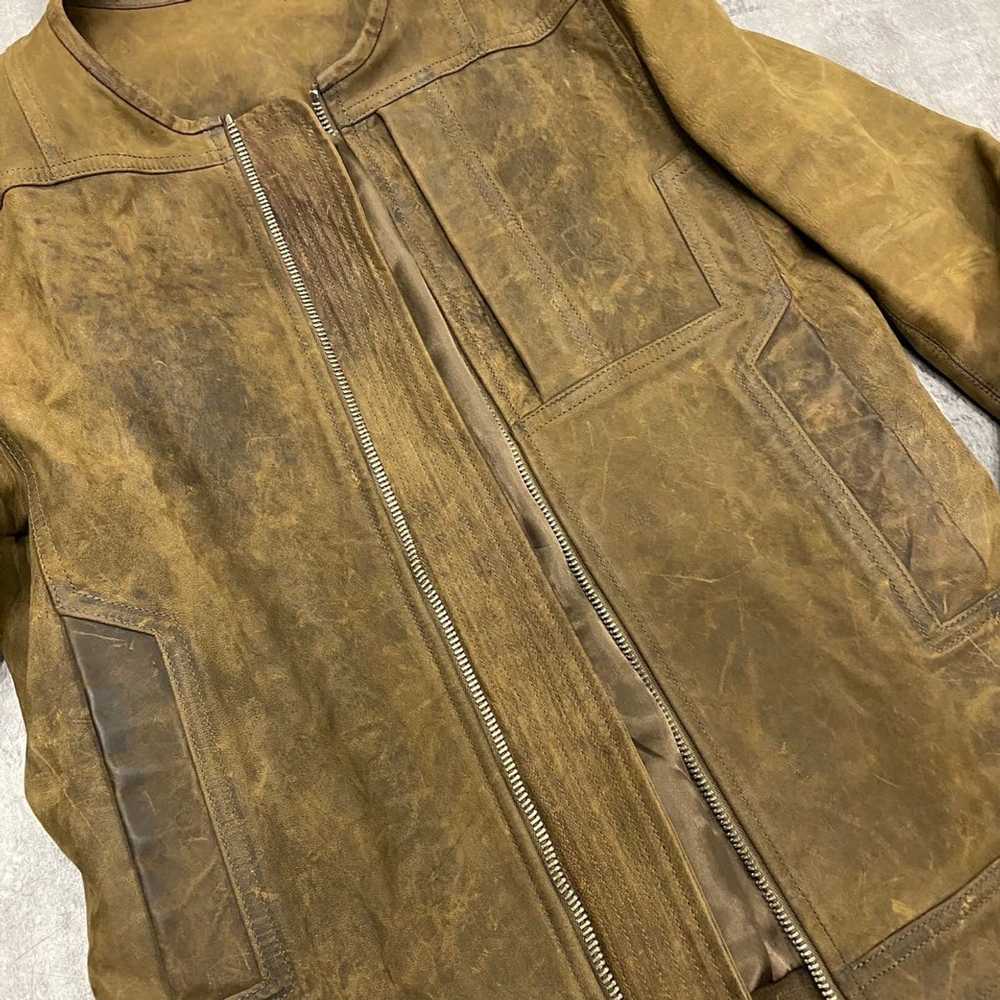 Rick Owens Plinth AW13 Brown Distressed Leather J… - image 5