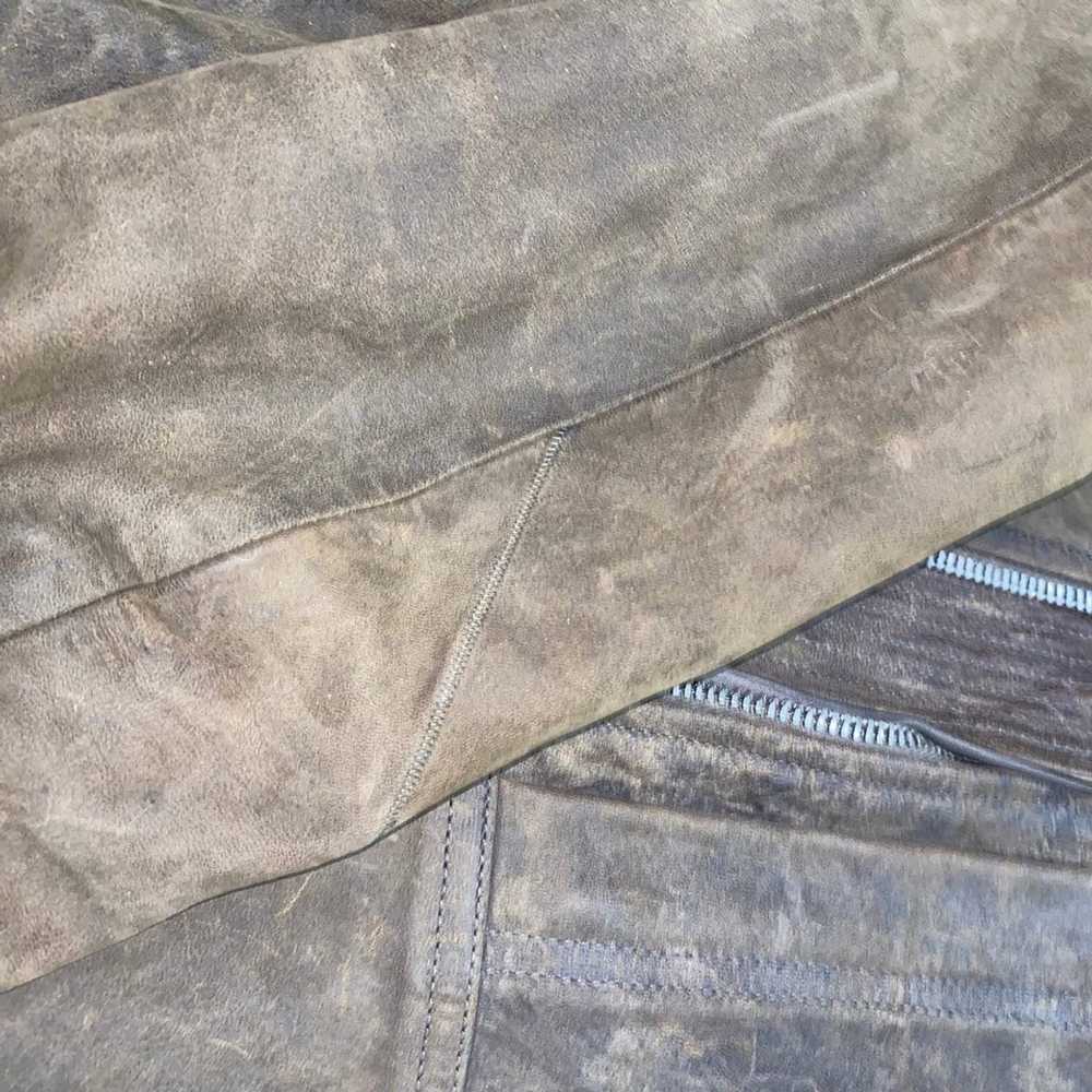 Rick Owens Plinth AW13 Brown Distressed Leather J… - image 6
