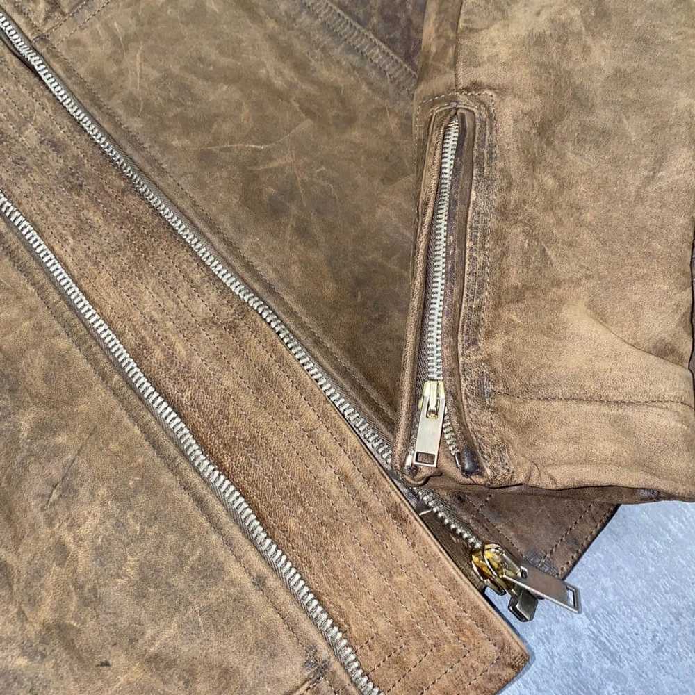 Rick Owens Plinth AW13 Brown Distressed Leather J… - image 7