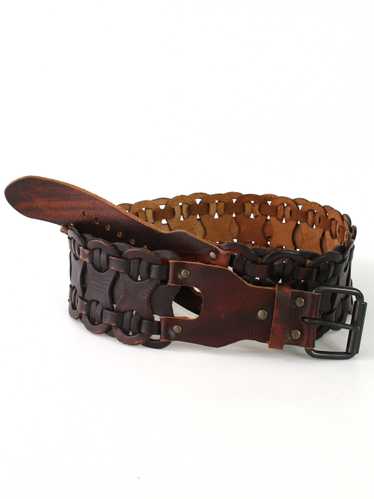 1990's Genuine Leather Unisex Leather Belt