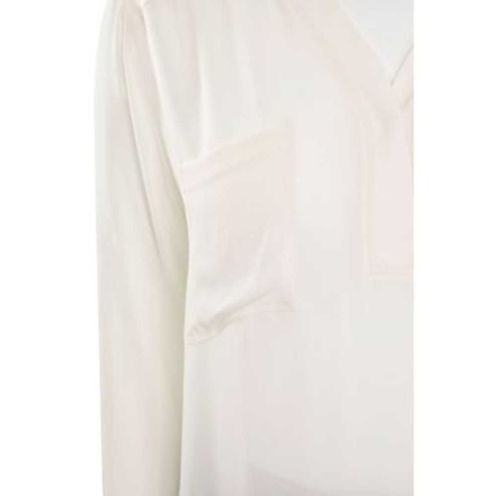Love Token Soft White Sheer Silk Blouse - image 3