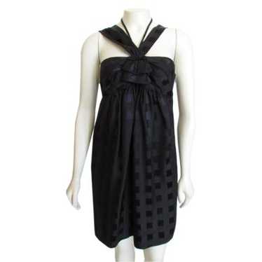 Marc by Marc Jacobs Black Checkered Silk Dress - image 1