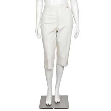 St. John Sport Off-White Cropped Cotton Pants - image 1