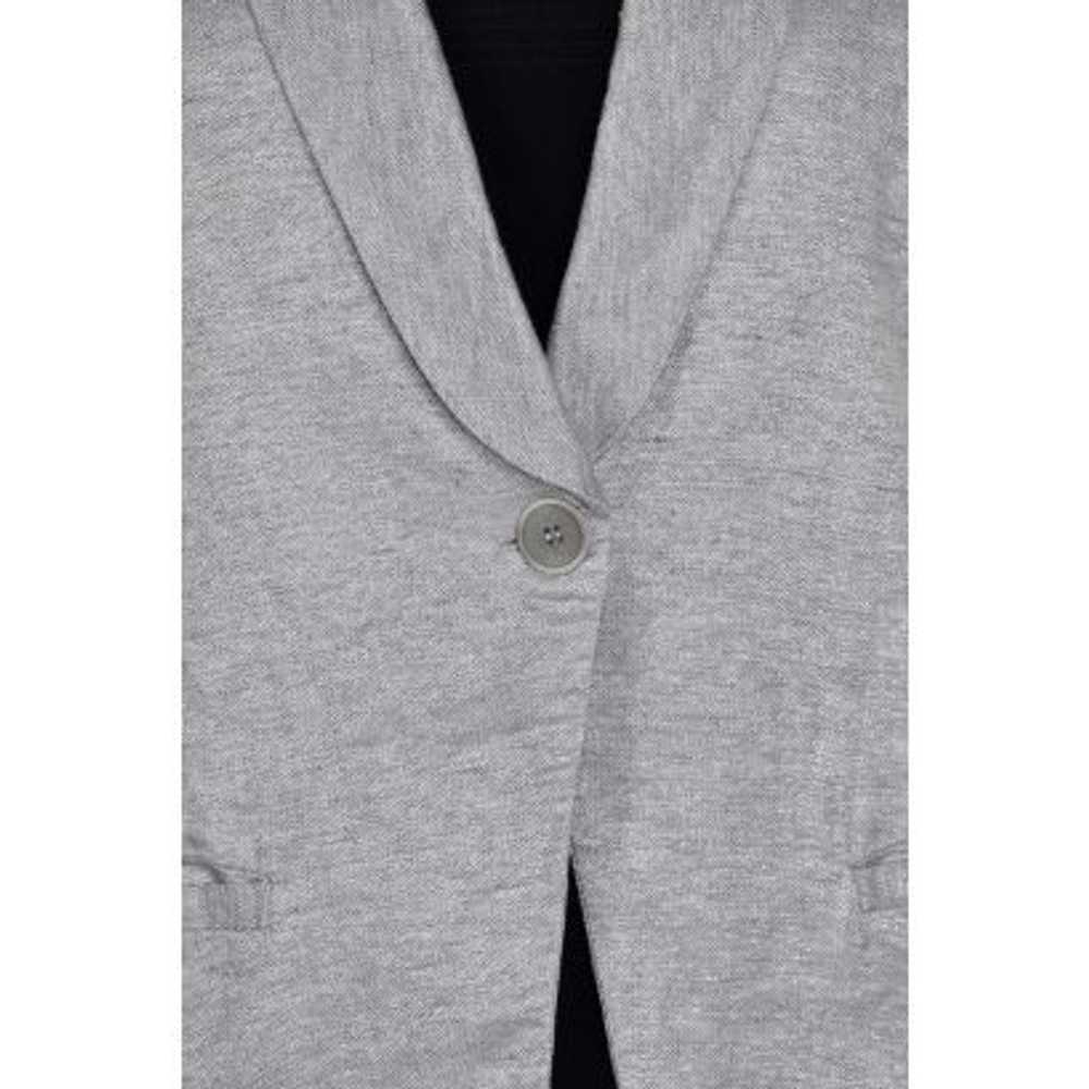 Eileen Fisher Twinkle Silver Metallic Linen Jacket - image 2