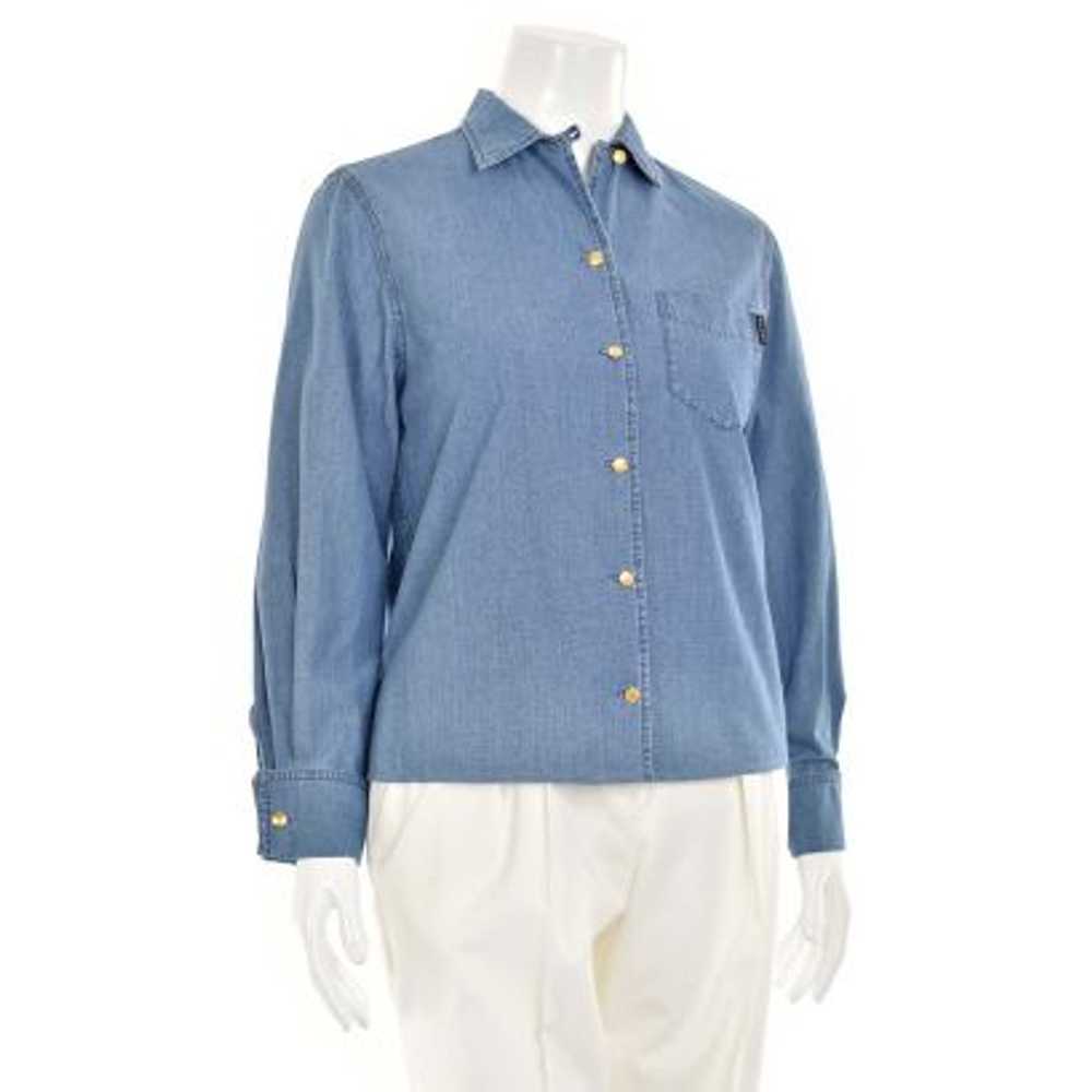 Escada Sport Light Blue Denim Button Up Shirt - image 3