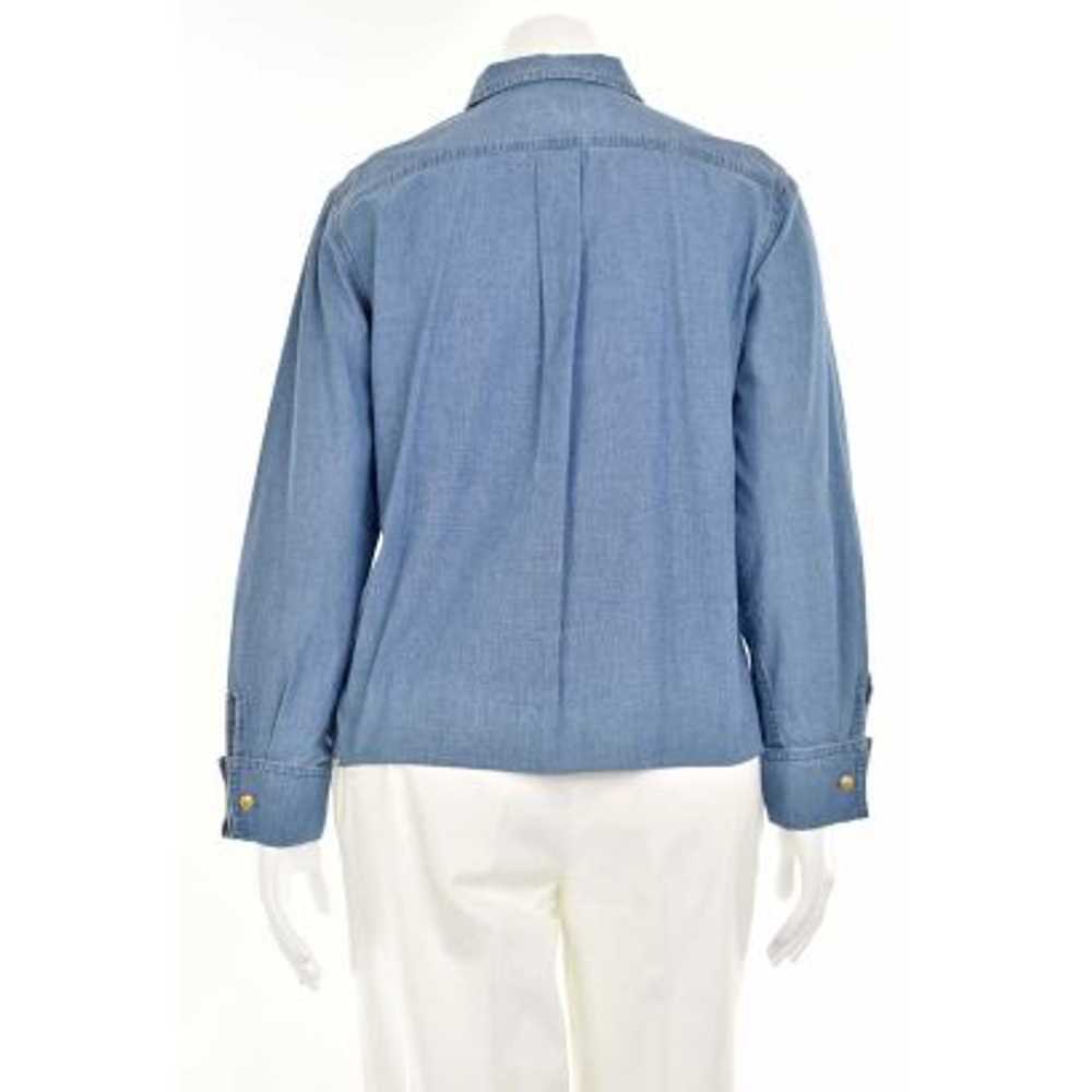 Escada Sport Light Blue Denim Button Up Shirt - image 4