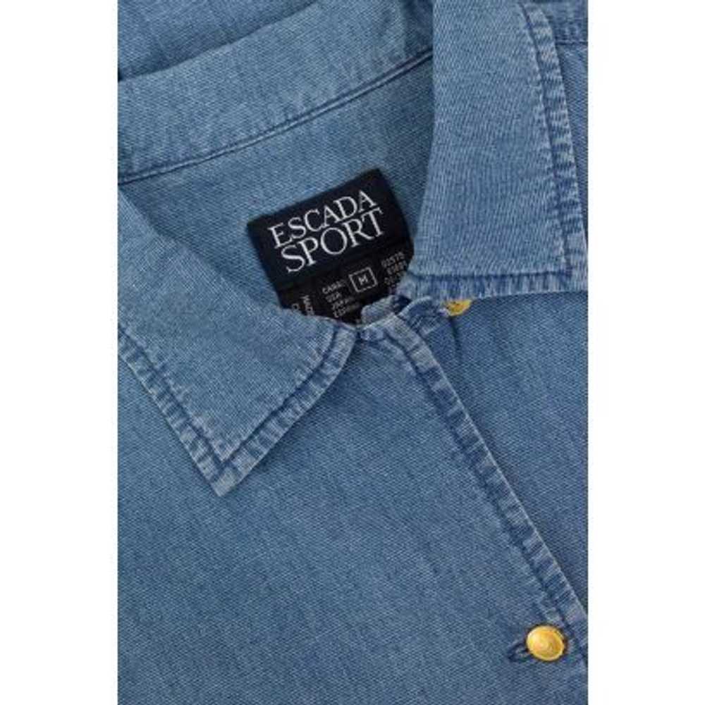 Escada Sport Light Blue Denim Button Up Shirt - image 6