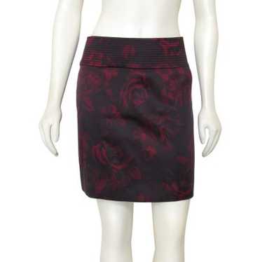 Elie Tahari Midnight Rose Silk Satin Mini Skirt - image 1