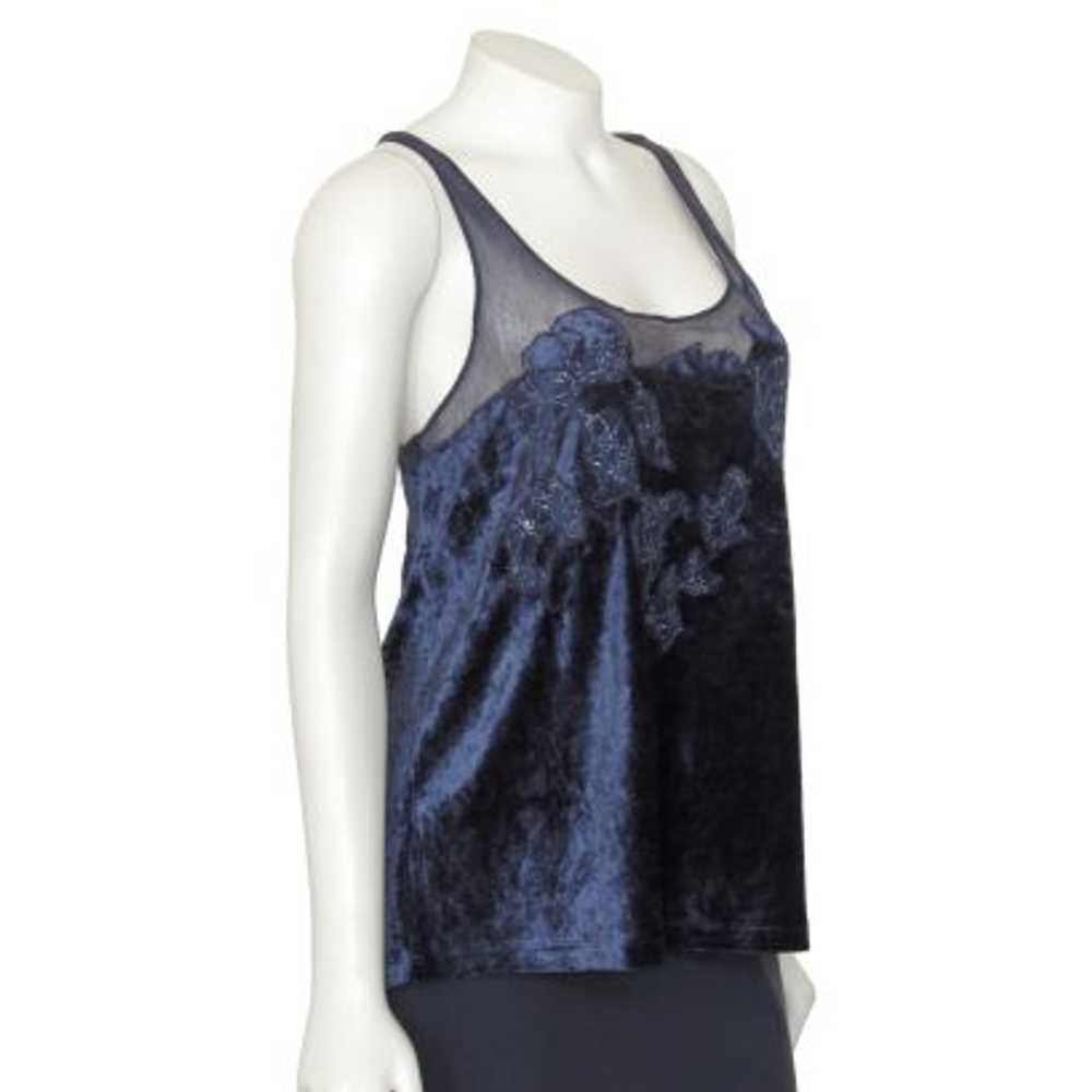 Free People Tulle Trimmed Velvet Tank Top - image 4