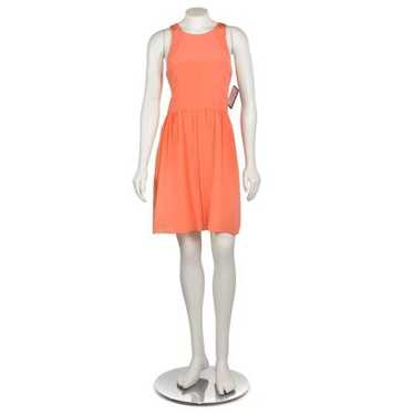 Rebecca Taylor Coral Silk Sleeveless Dress