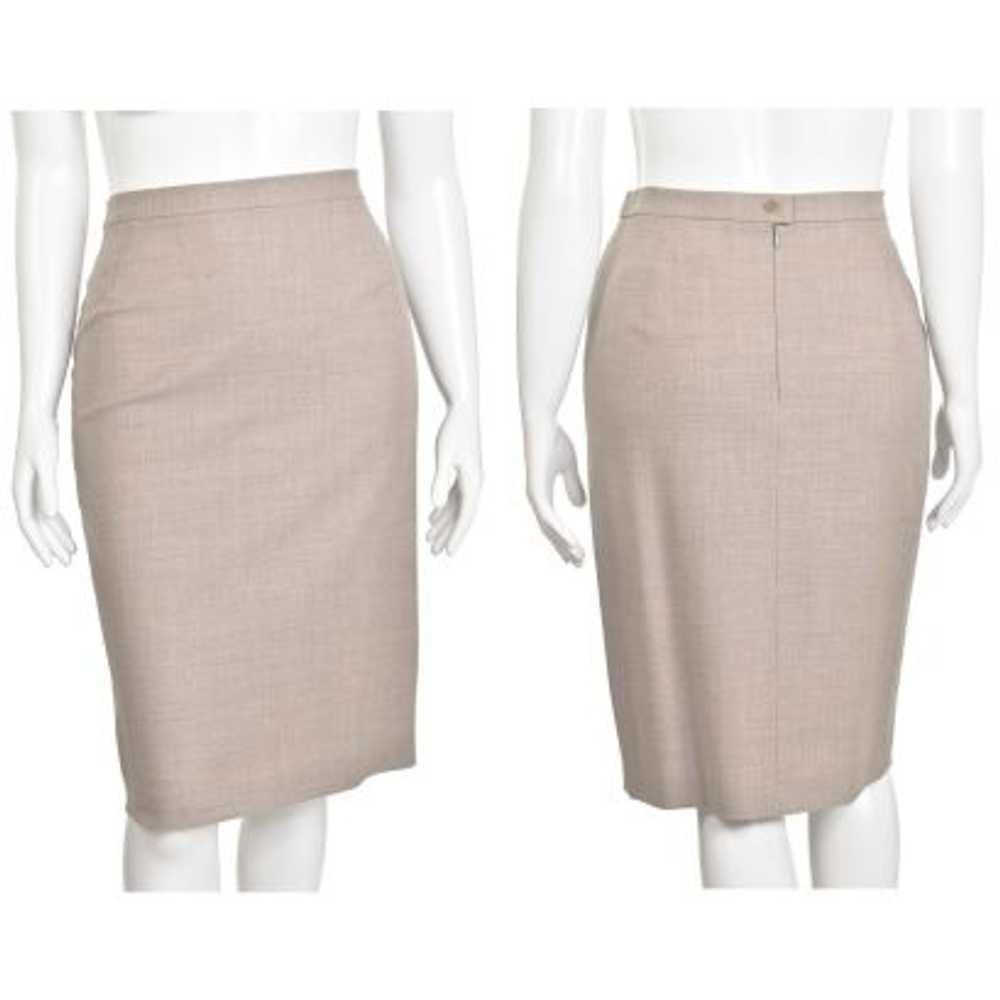 Escada 3Pc Fawn Wool Jacket, Pant & Skirt Suit - image 8