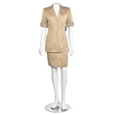 Rena Lange 2Pc Tan Cotton Safari Style Jacket & S… - image 1