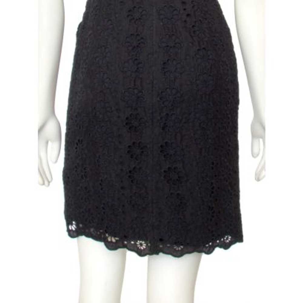 Milly Black Cotton Eyelet Sheath Dress with Pocke… - image 10